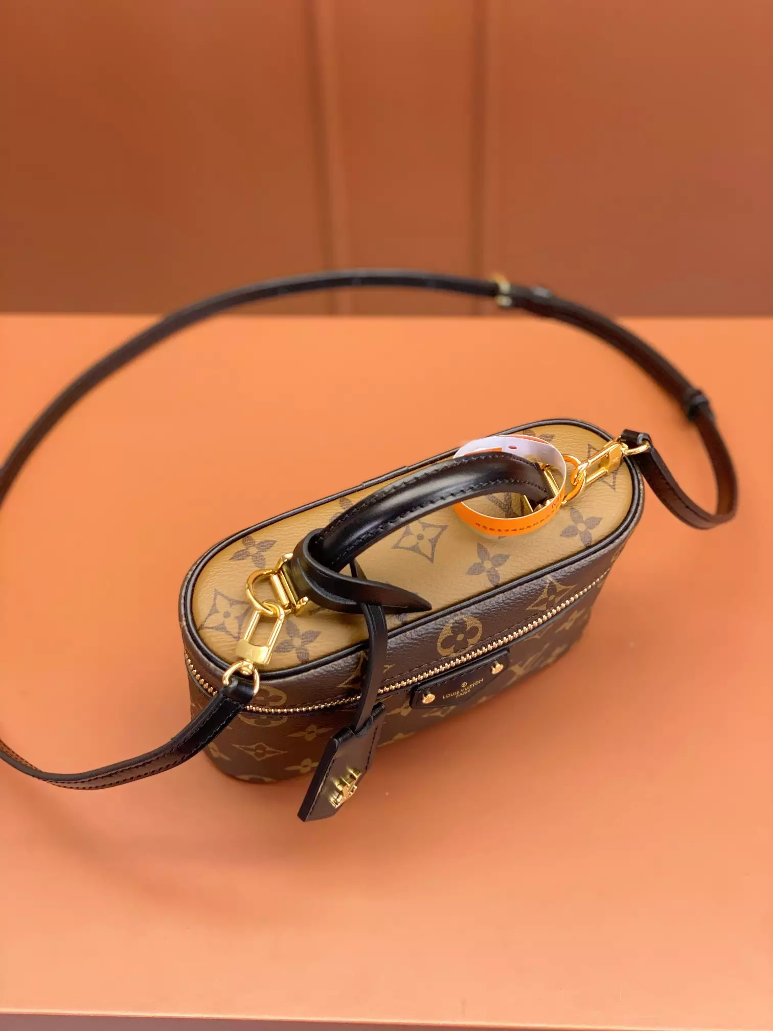 Vanity Chain Pouch Monogram Brown Coated Canvas