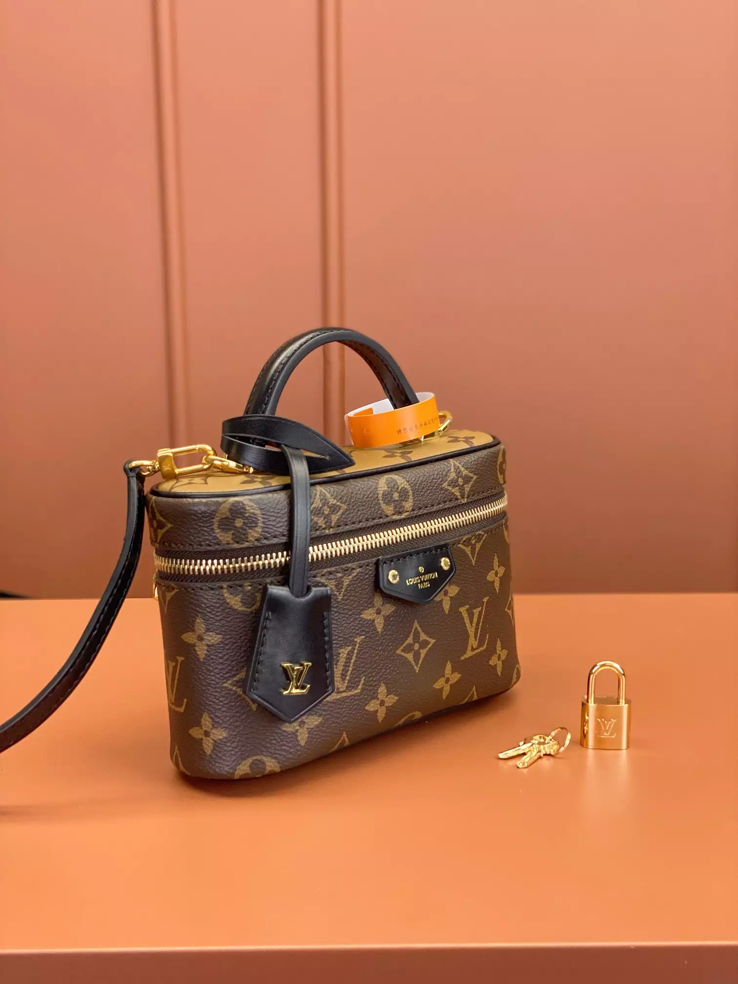 Vanity Chain Pouch Monogram Brown Coated Canvas