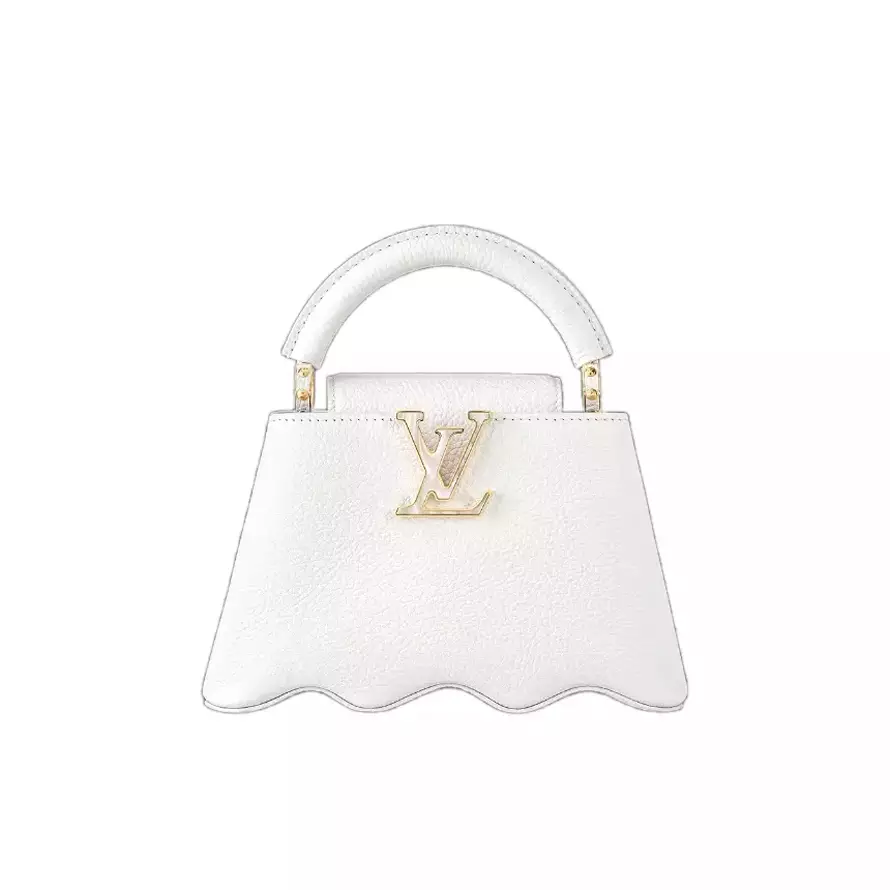 LV Capucines Mini Capushell in Snow White