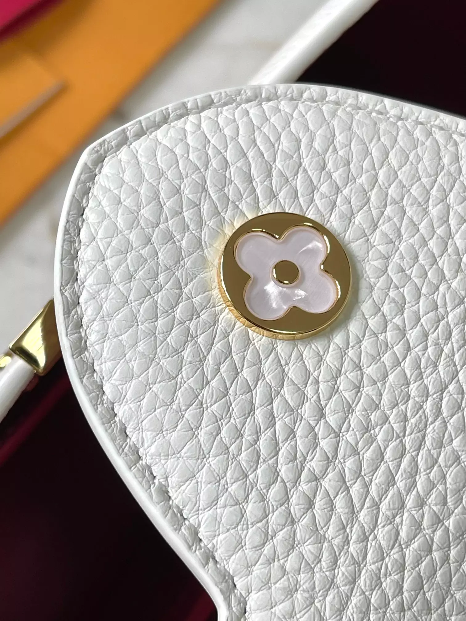 LV Capucines BB Capushell in Snow White