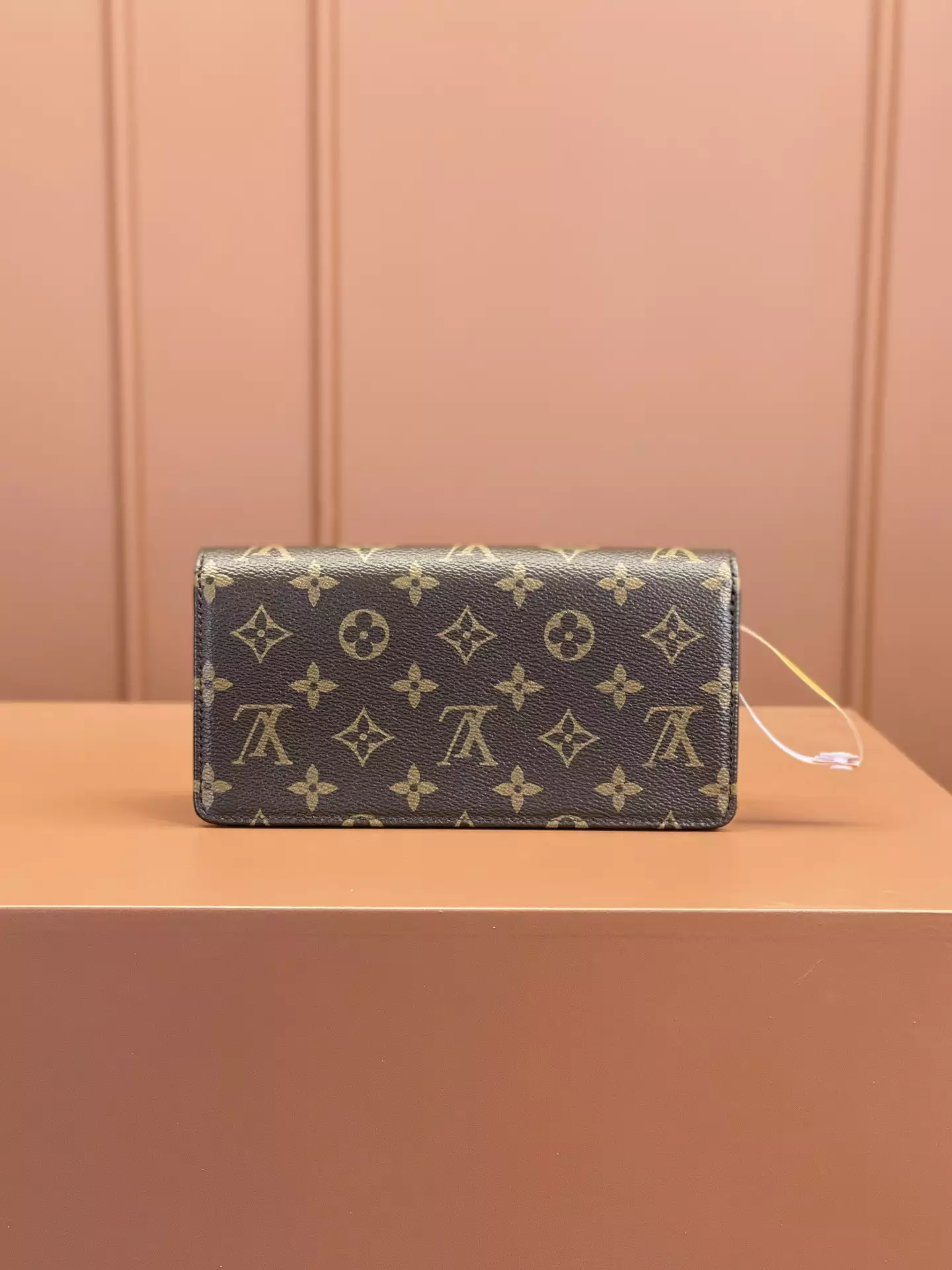 Lily Wallet On Chain Monogram Canvas Brown