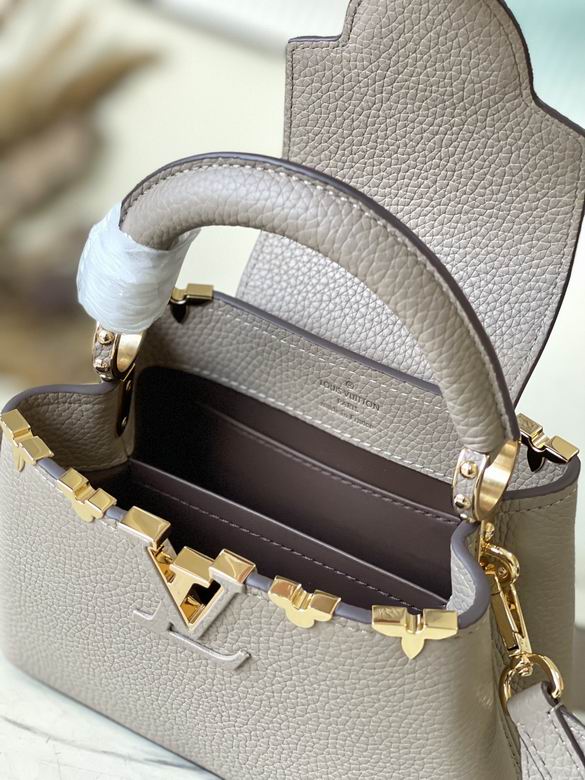 Capucines Mini handbag Taurillon leather Monogram Flowers - LB365