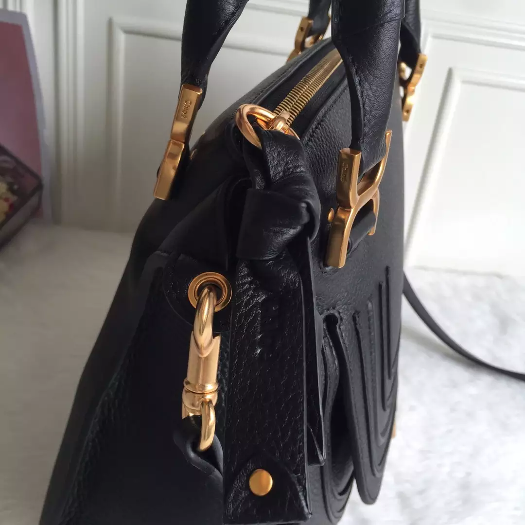 Chloé Marcie Black Double Carry Bag