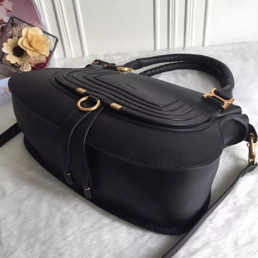Chloé Marcie Black Double Carry Bag