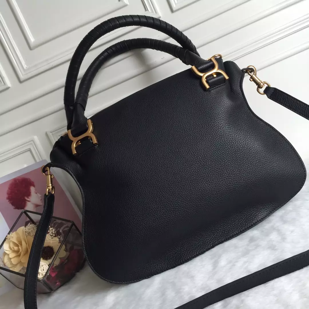 Chloé Marcie Black Double Carry Bag