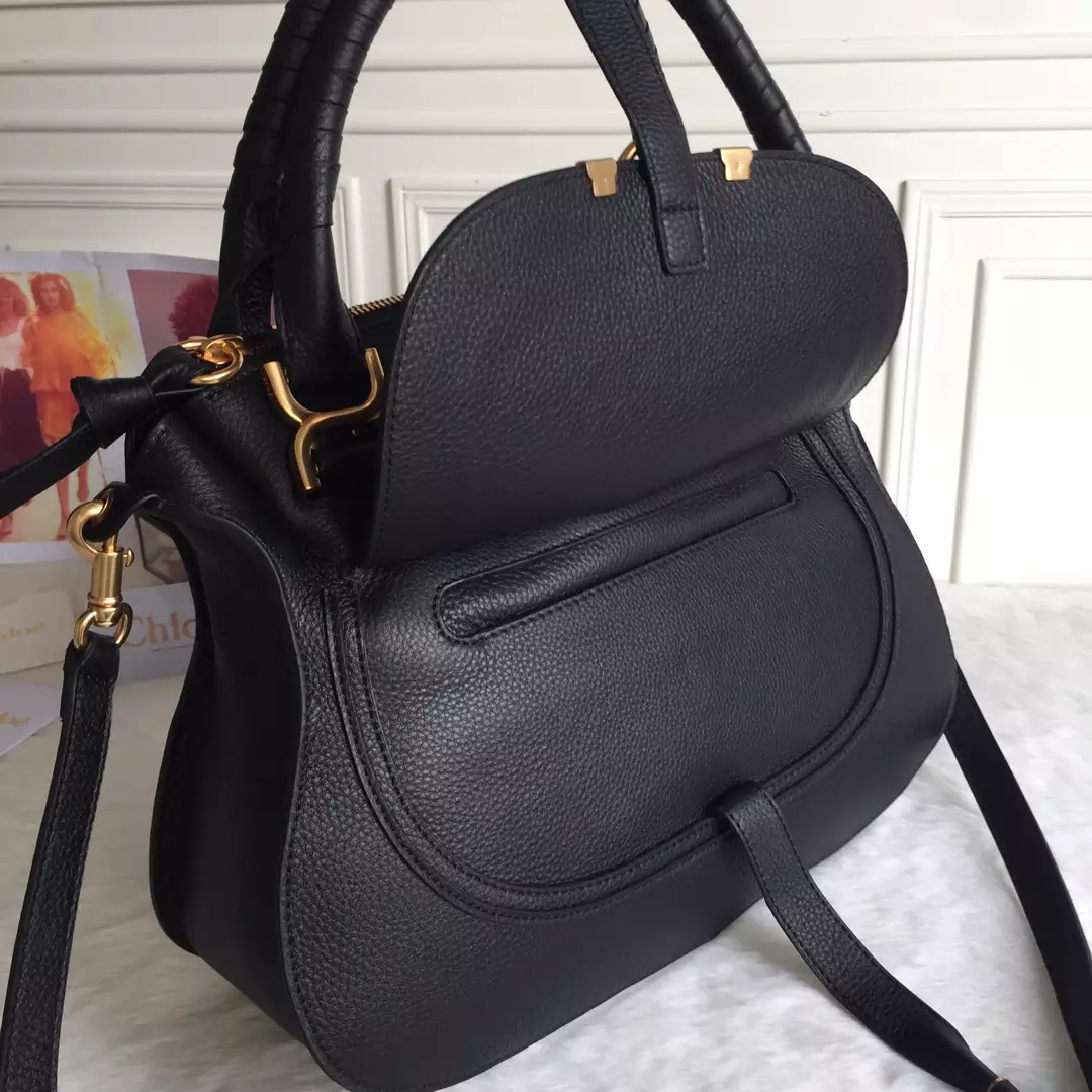 Chloé Marcie Black Double Carry Bag