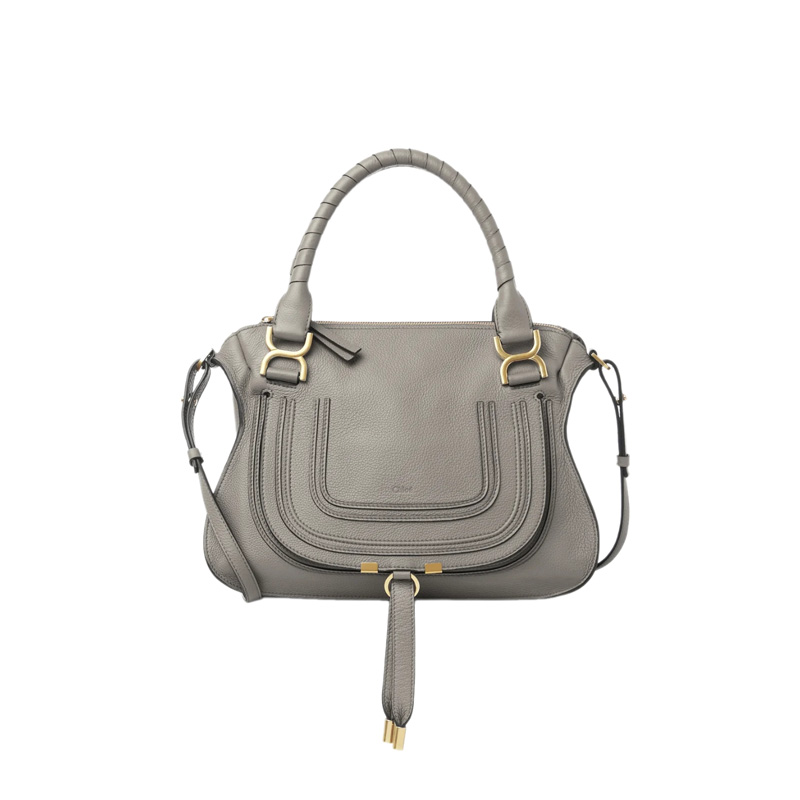 Chloé Marcie Cashmere Grey Double Carry Bag