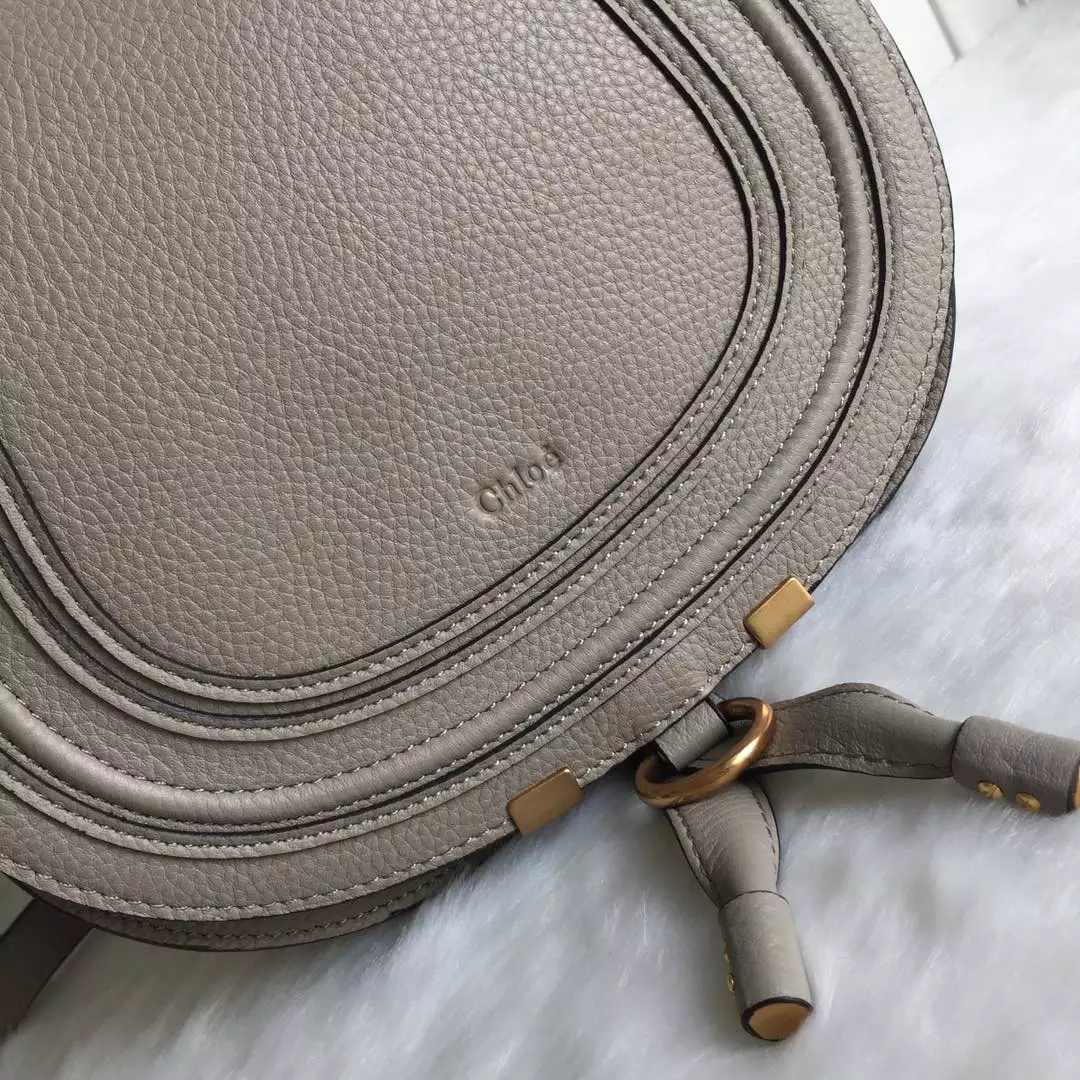 Chloé Marcie Cashmere Grey Medium Saddle Bag