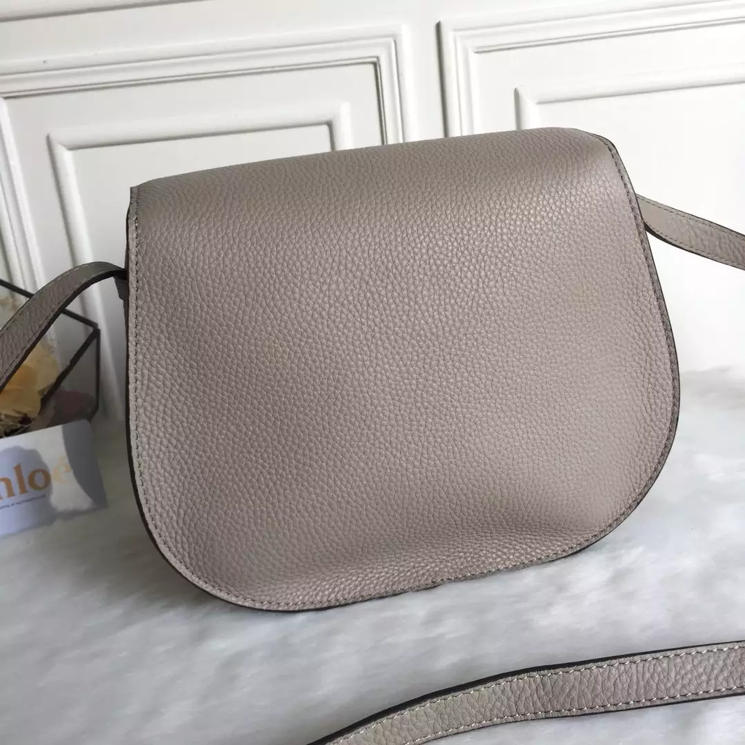Chloé Marcie Cashmere Grey Medium Saddle Bag