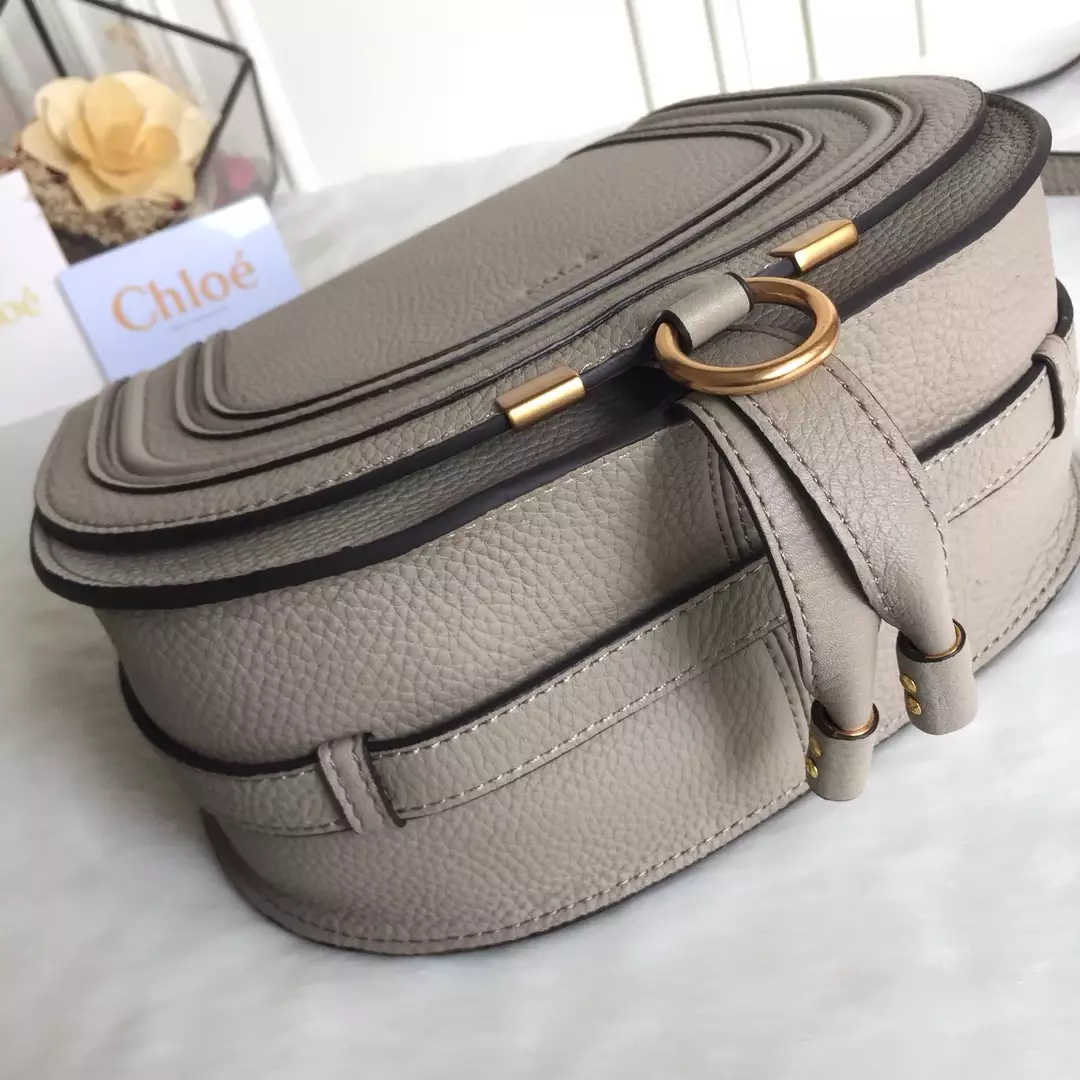Chloé Marcie Cashmere Grey Medium Saddle Bag