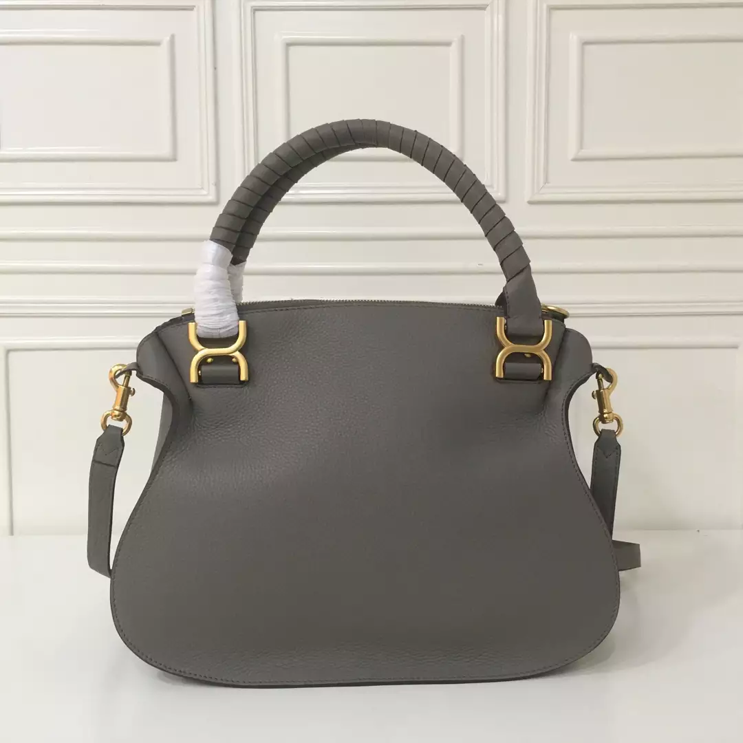 Chloé Marcie Elephant Grey Double Carry Bag