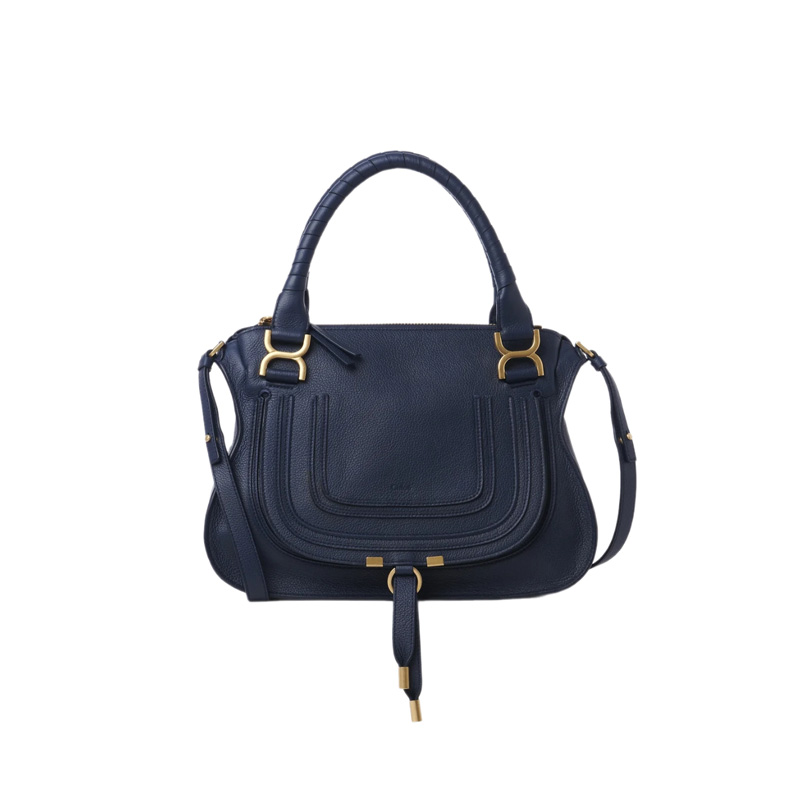 Chloé Marcie Navy Double Carry Bag