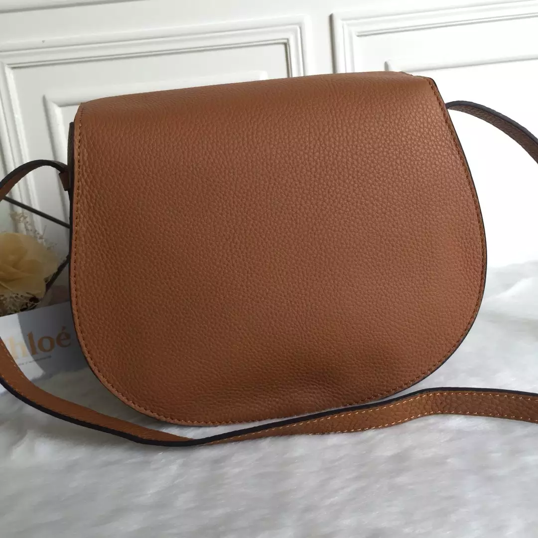 Chloé Marcie Tan Medium Saddle Bag