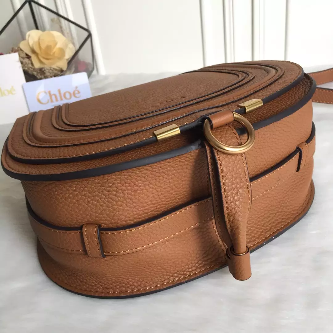 Chloé Marcie Tan Medium Saddle Bag