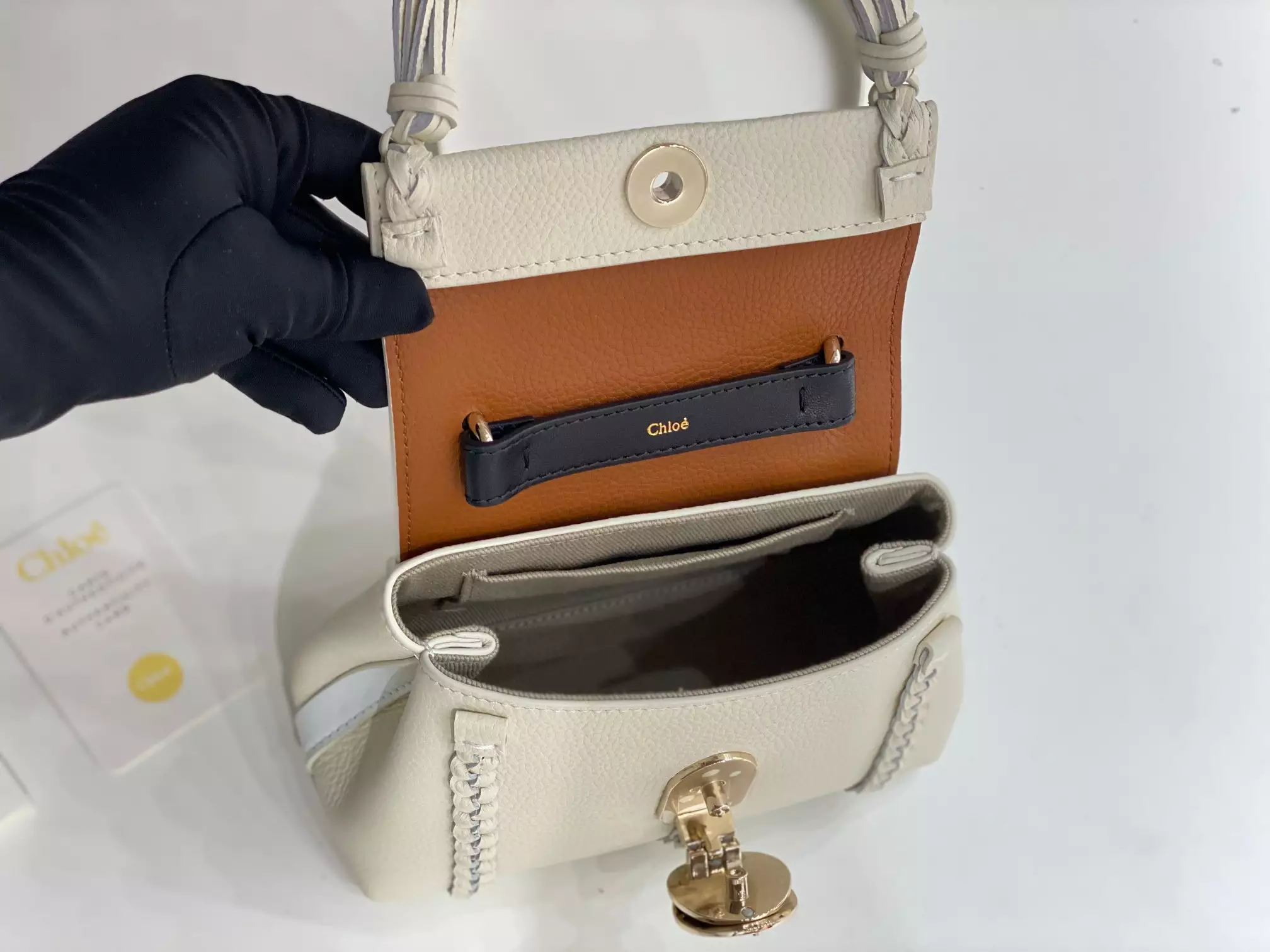 Chloé Penelope Mini Soft Misty Ivory Leather