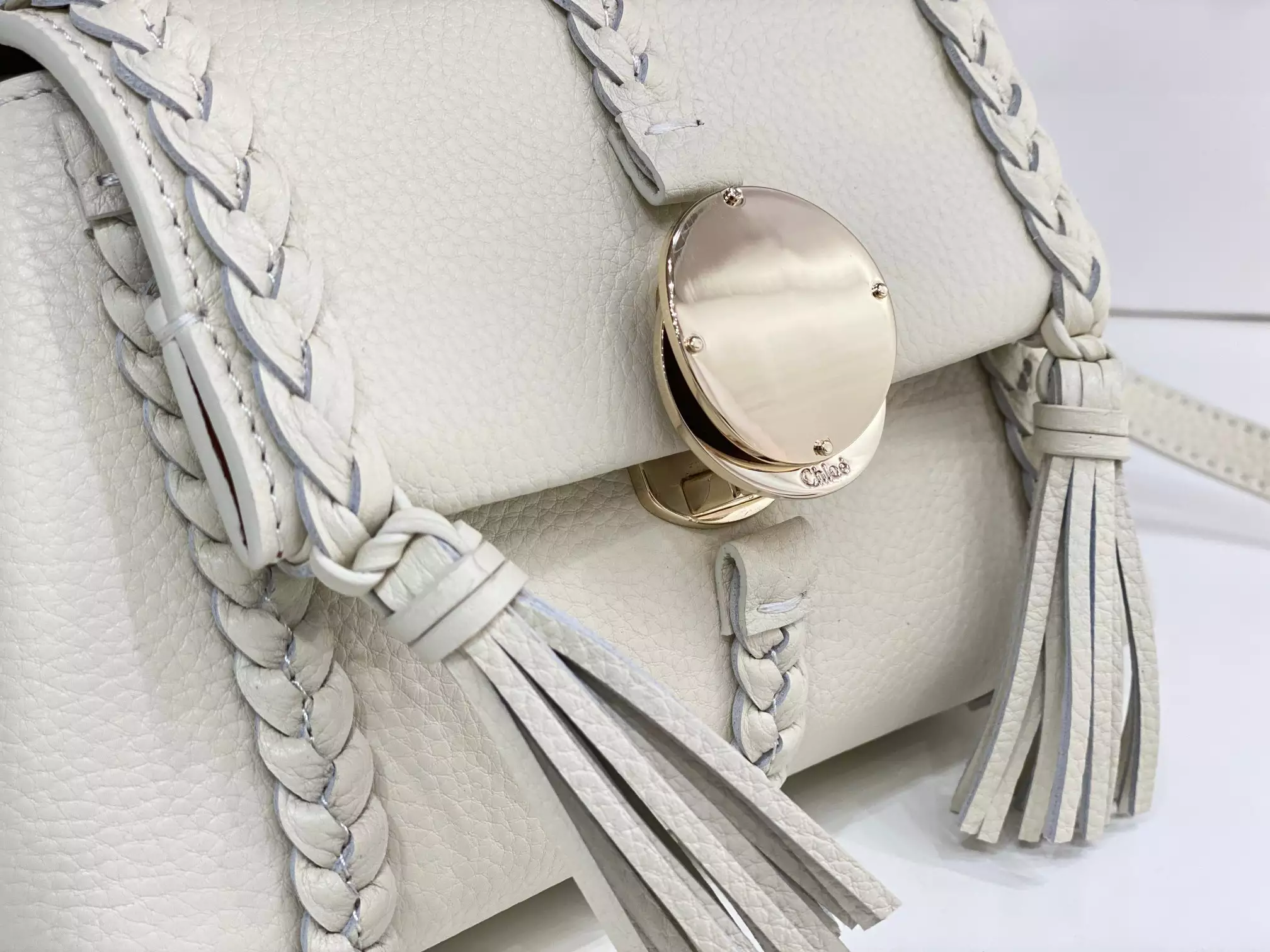 Chloé Penelope Mini Soft Misty Ivory Leather