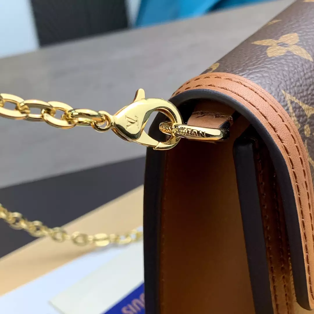 Dauphine Chain Wallet Monogram and Monogram Reverse Coated Canvas