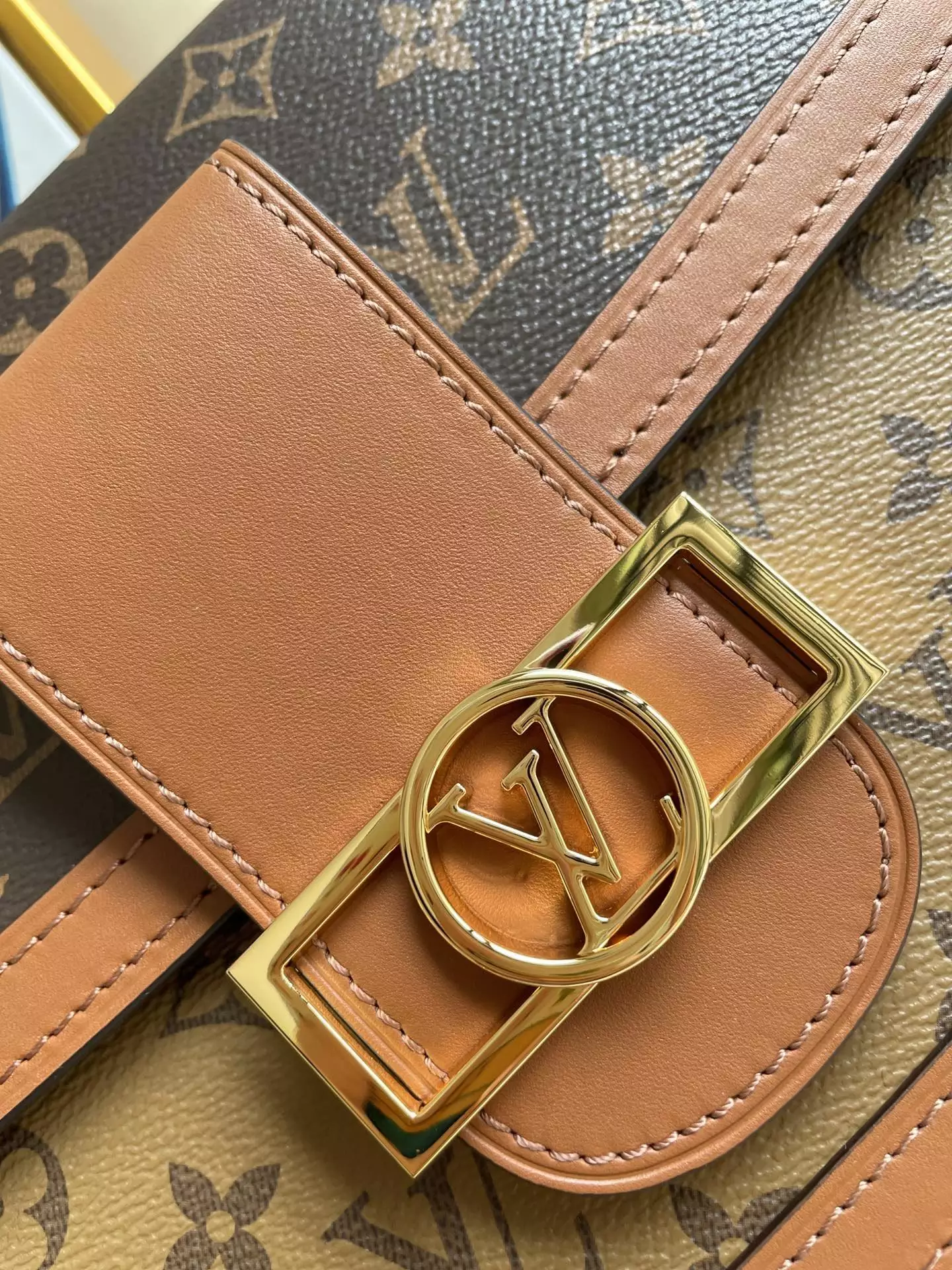 Dauphine MM Monogram and Monogram Reverse Coated Canvas