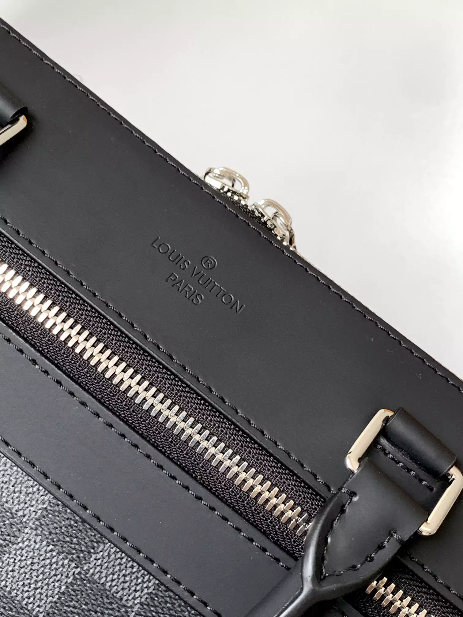 Day Briefcase Porte-Documents Jour Toile Damier Graphite