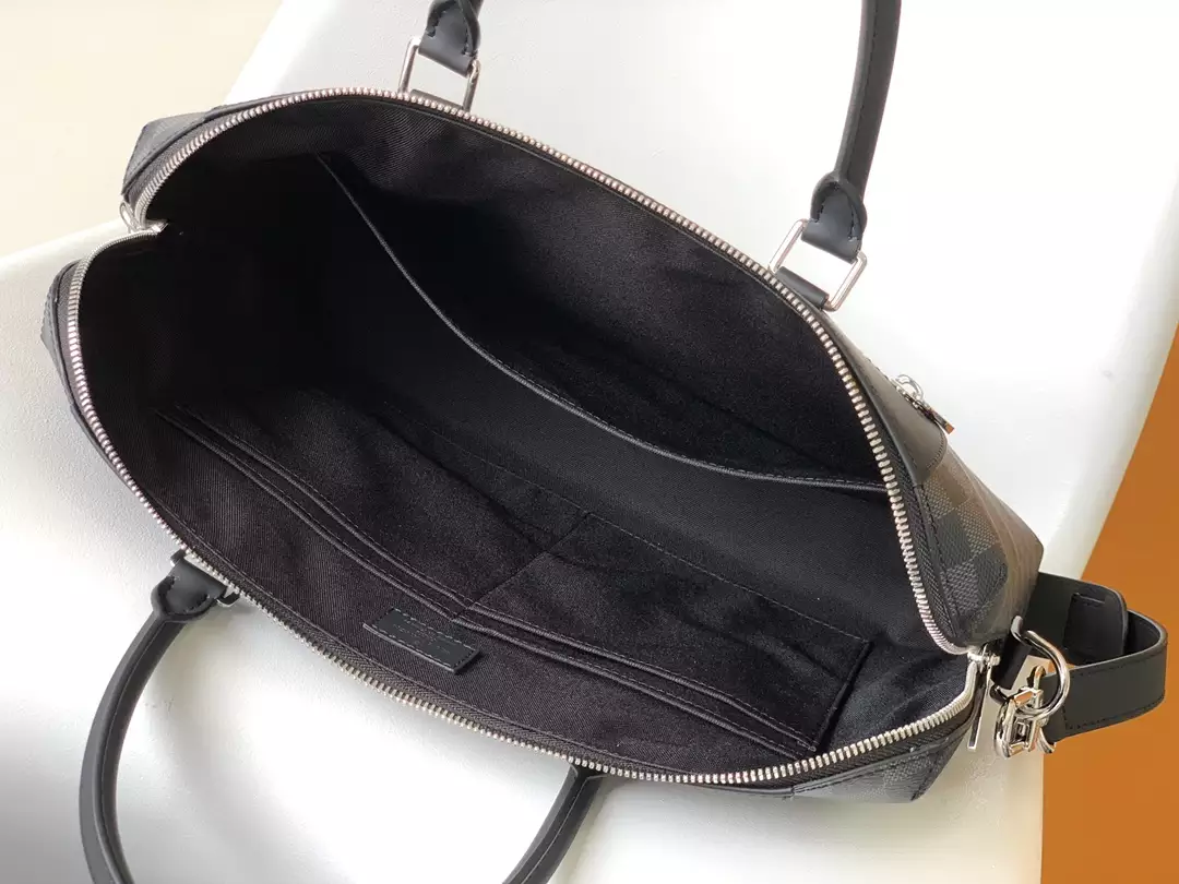 Day Briefcase Porte-Documents Jour Toile Damier Graphite
