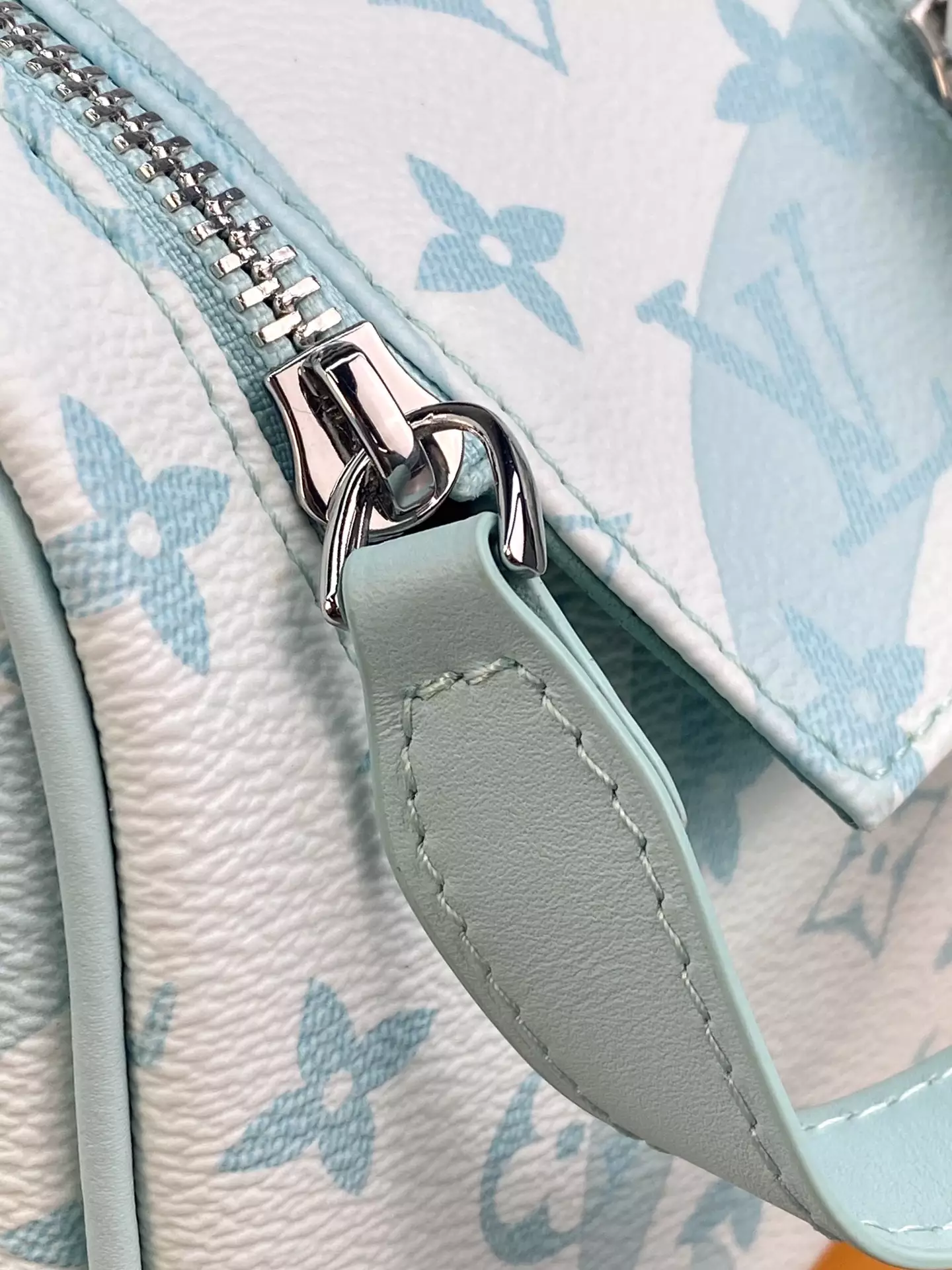 Dopp Kit Monogram Aquagarden Canvas Crystal Blue Leather