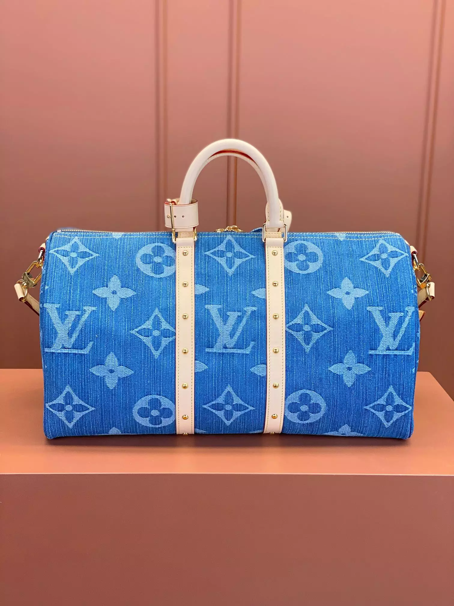 Keepall Bandoulière 45 Denim Blue Monogram Canvas