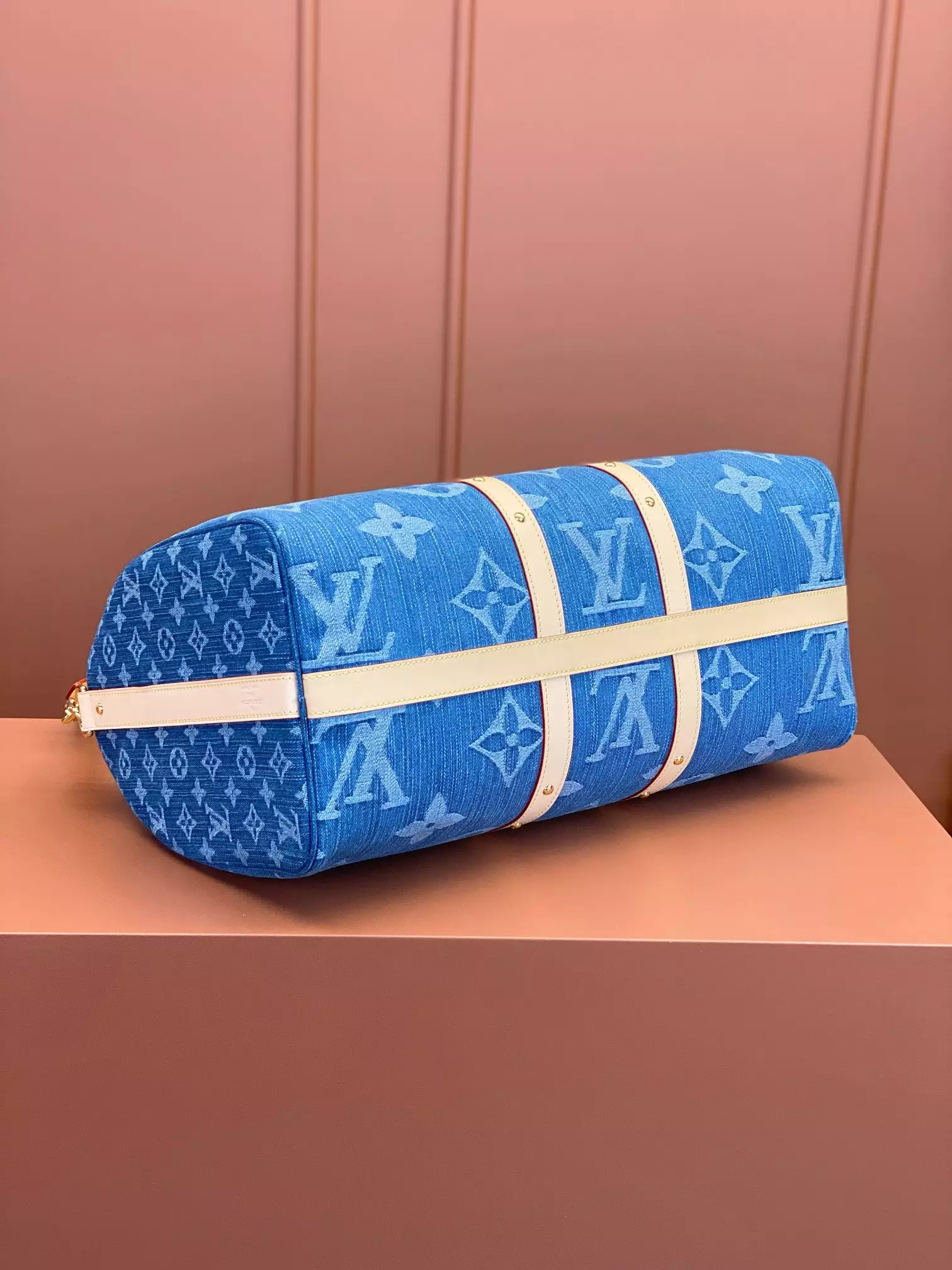 Keepall Bandoulière 45 Denim Blue Monogram Canvas