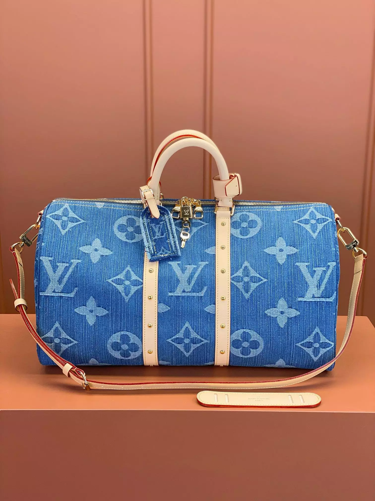 Keepall Bandoulière 45 Denim Blue Monogram Canvas