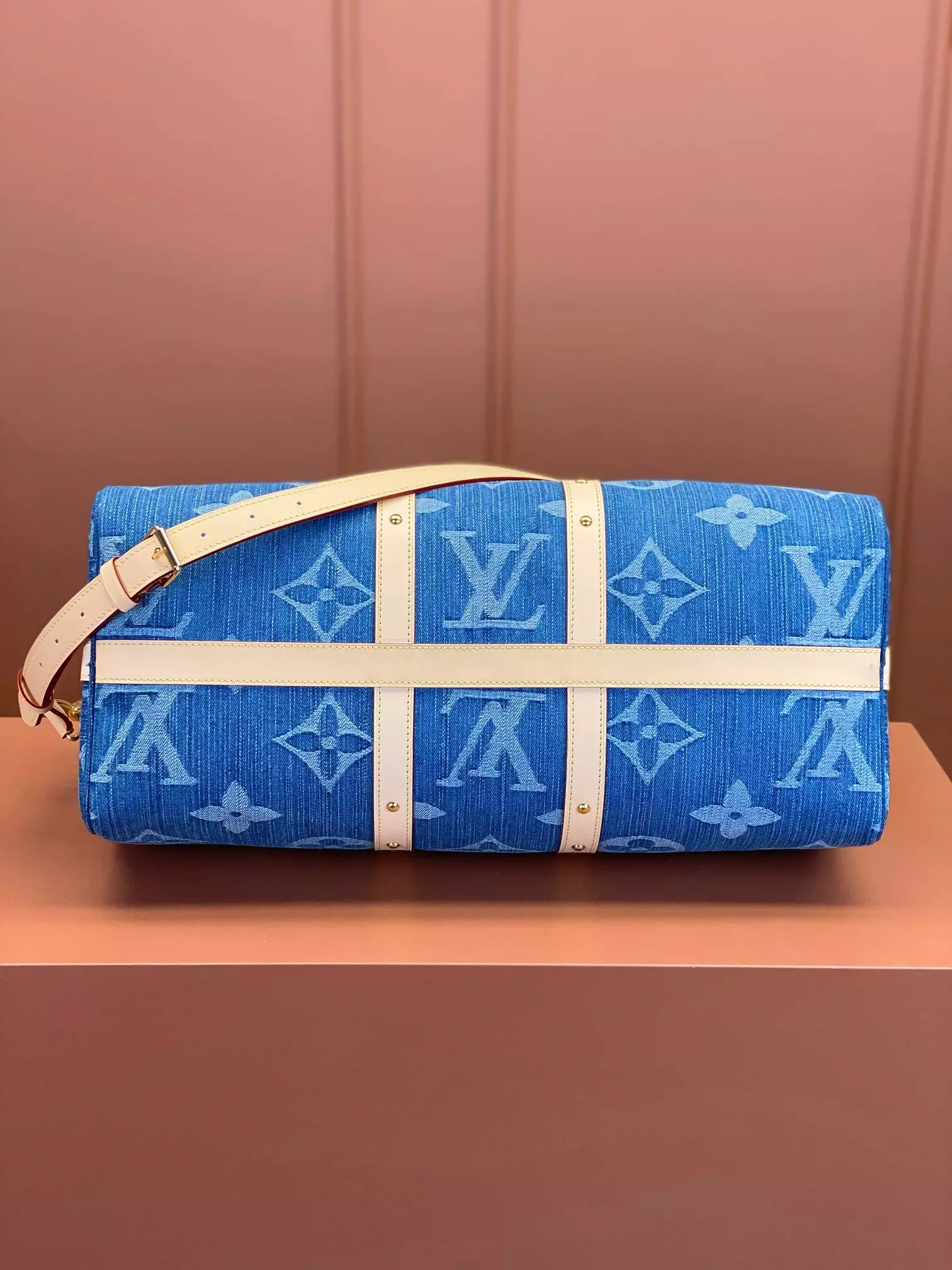 Keepall Bandoulière 45 Denim Blue Monogram Canvas