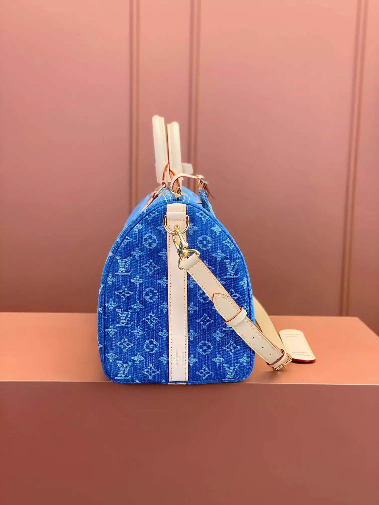Keepall Bandoulière 45 Denim Blue Monogram Canvas