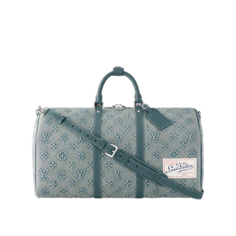 Keepall Bandoulière 50 Monogram Washed Denim Canvas