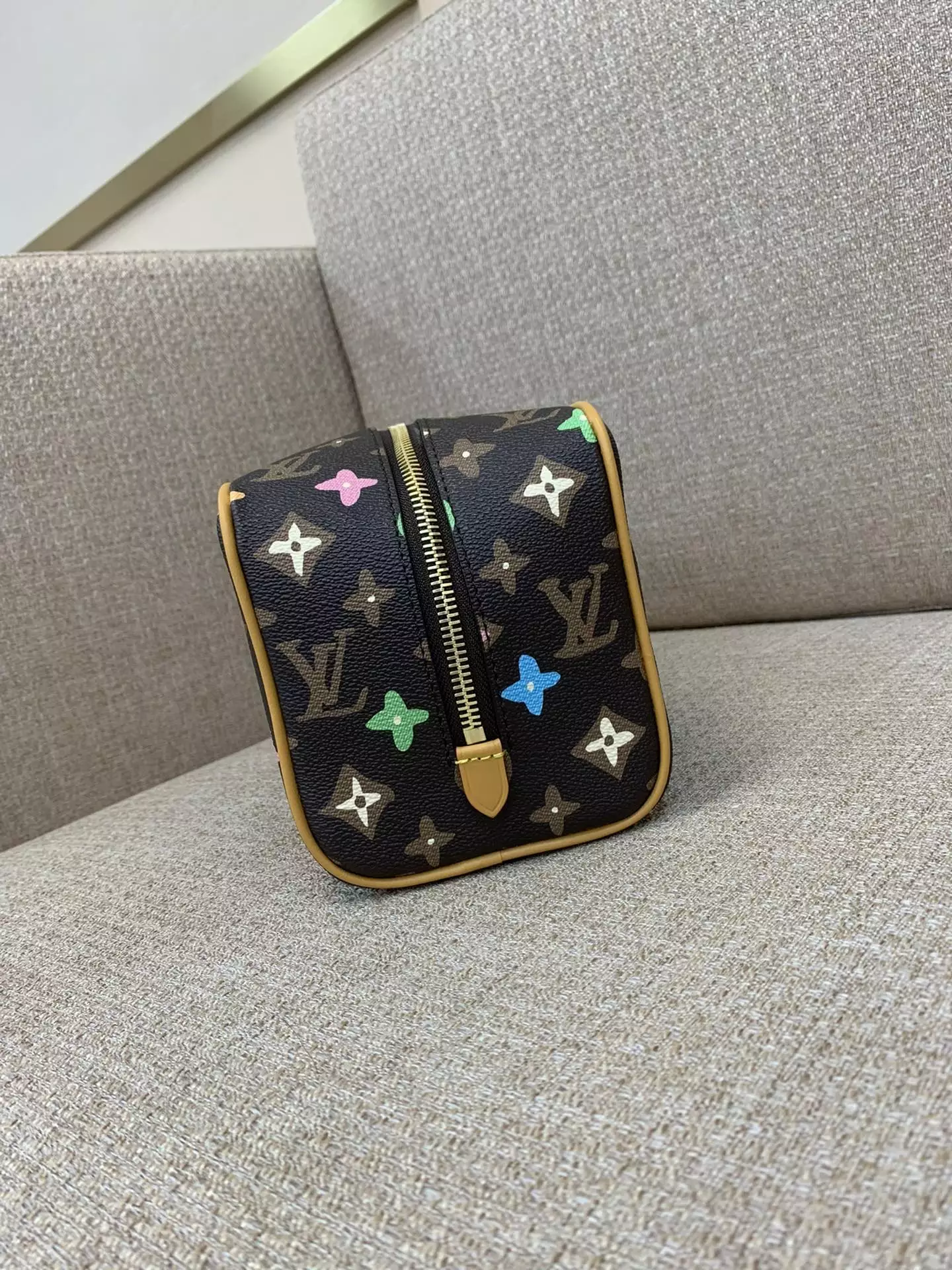 Locker Dopp Kit Chocolate Monogram Craggy Canvas