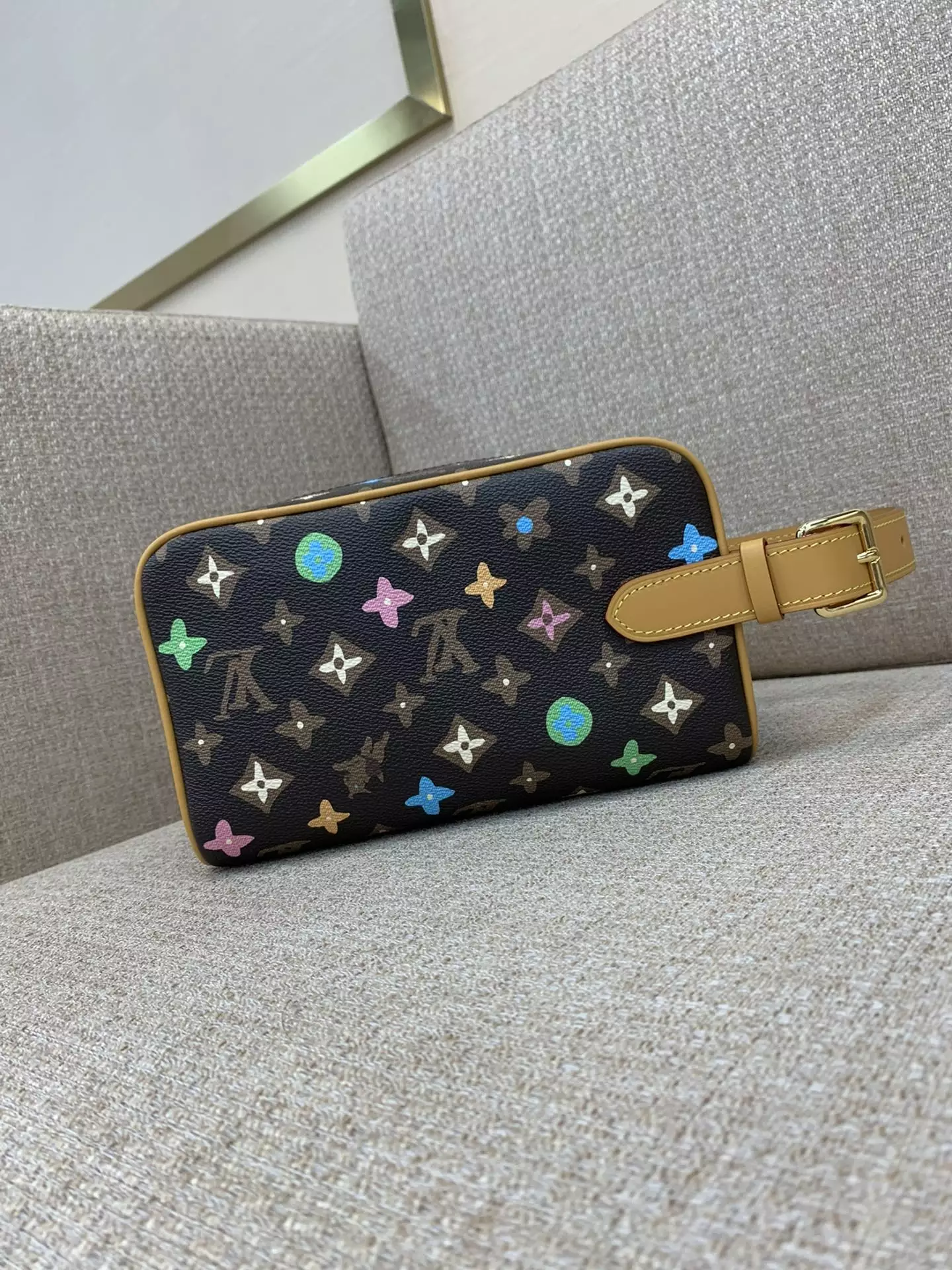 Locker Dopp Kit Chocolate Monogram Craggy Canvas