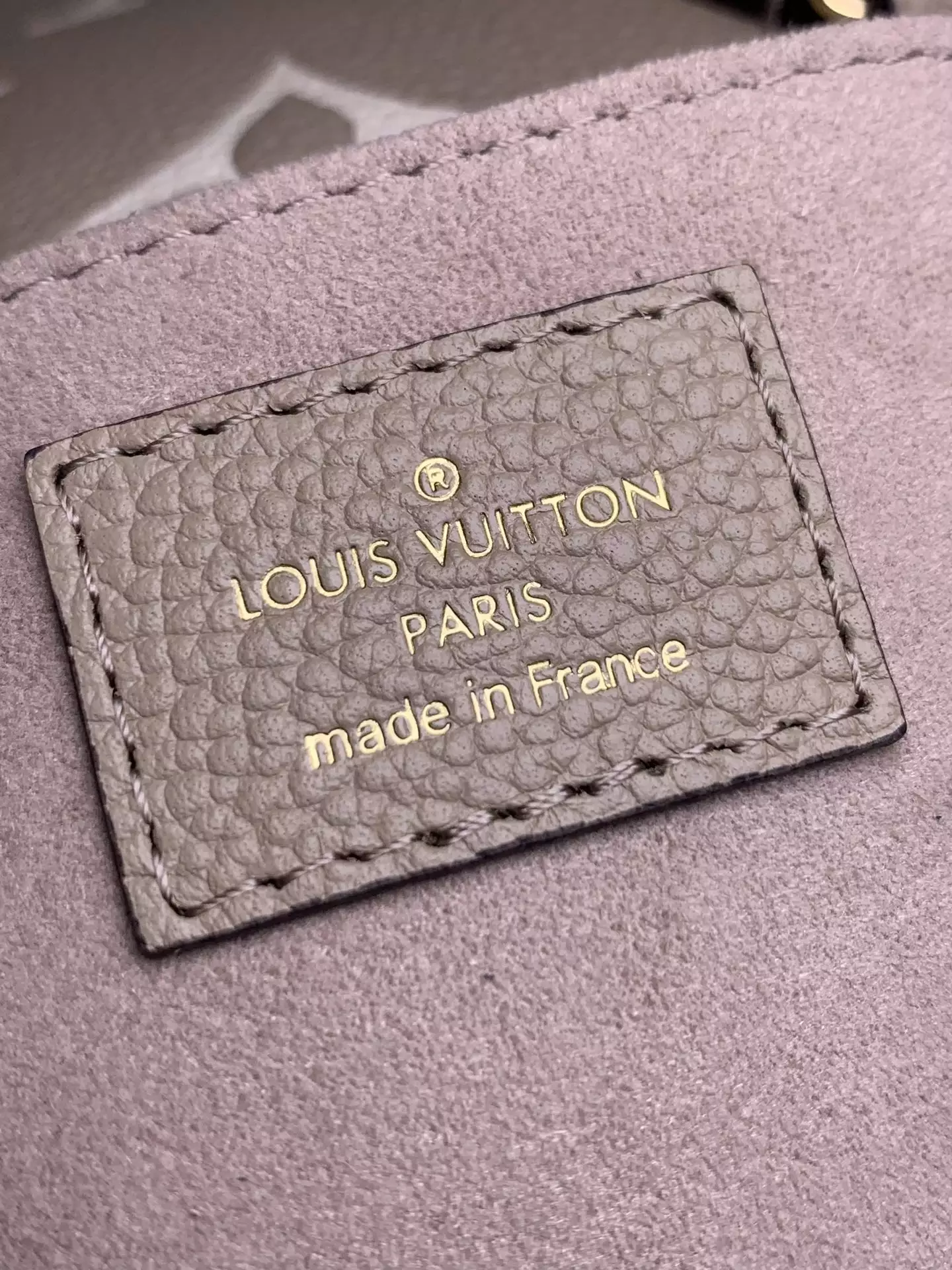 OnTheGo BB Bicolor Monogram Empreinte Dove Gray/Cream Leather