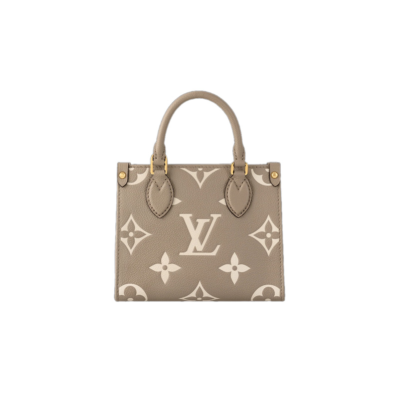 OnTheGo BB Bicolor Monogram Empreinte Dove Gray/Cream Leather