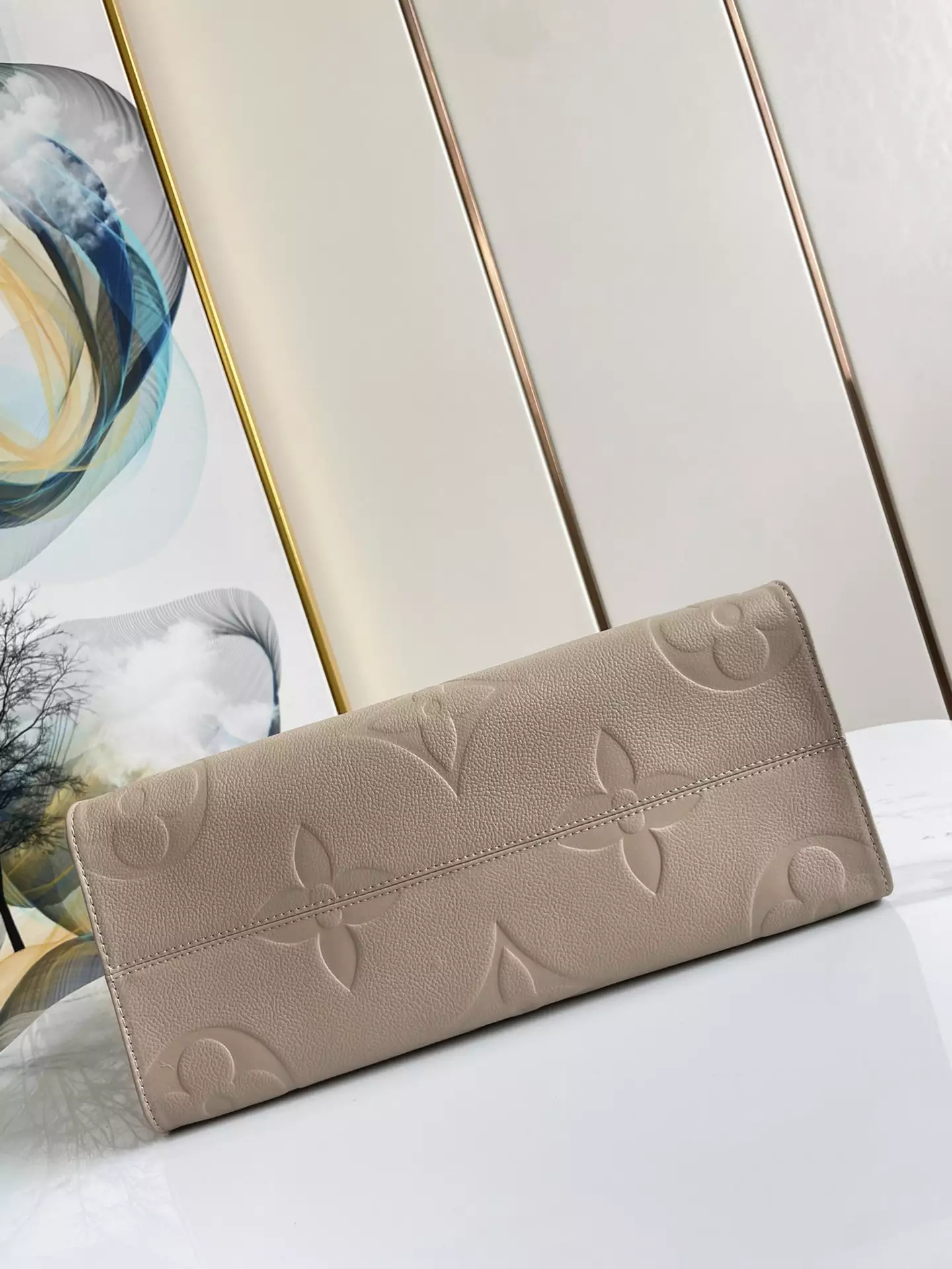 OnTheGo MM Monogram Empreinte Dune Leather