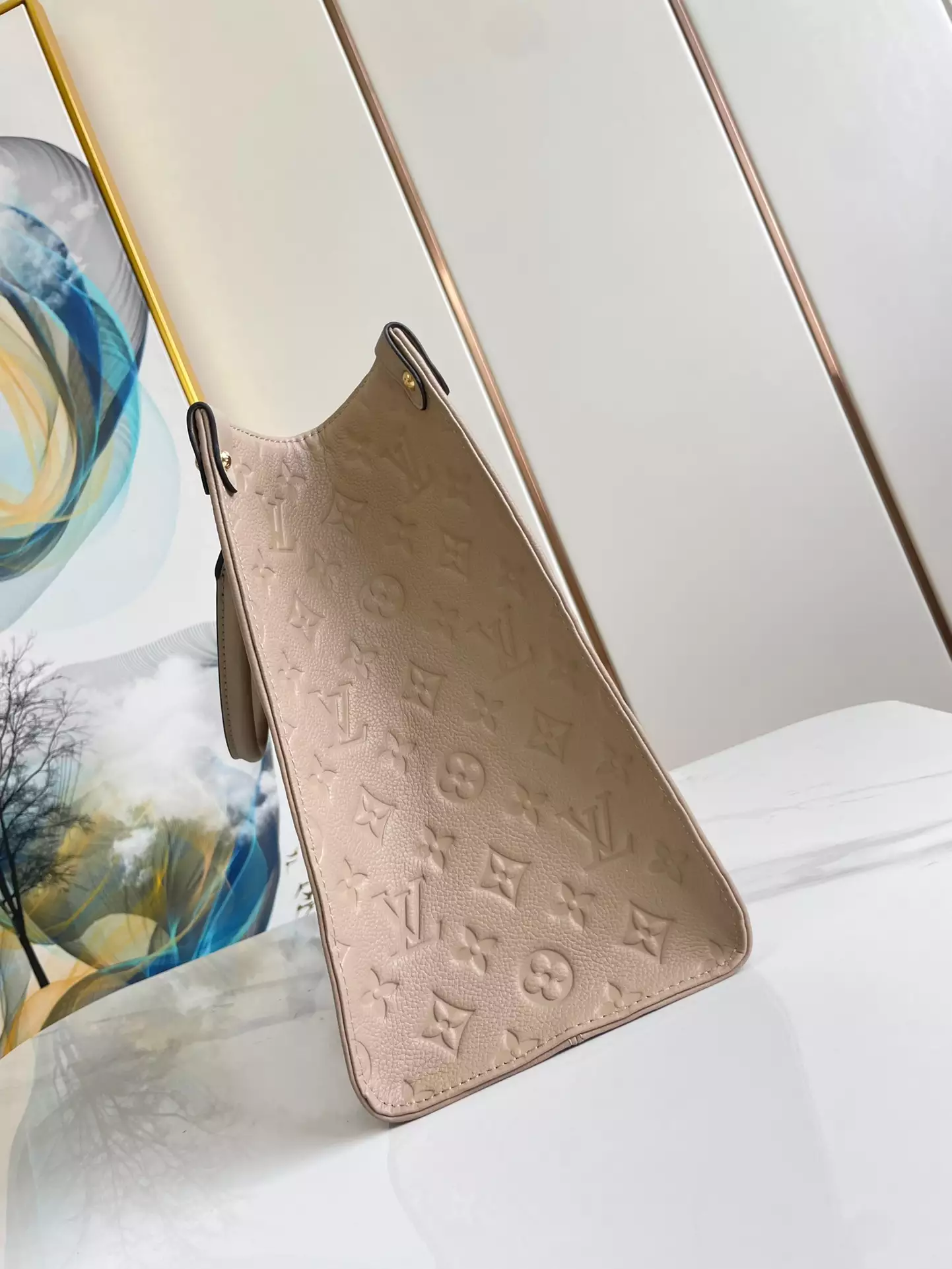 OnTheGo MM Monogram Empreinte Dune Leather