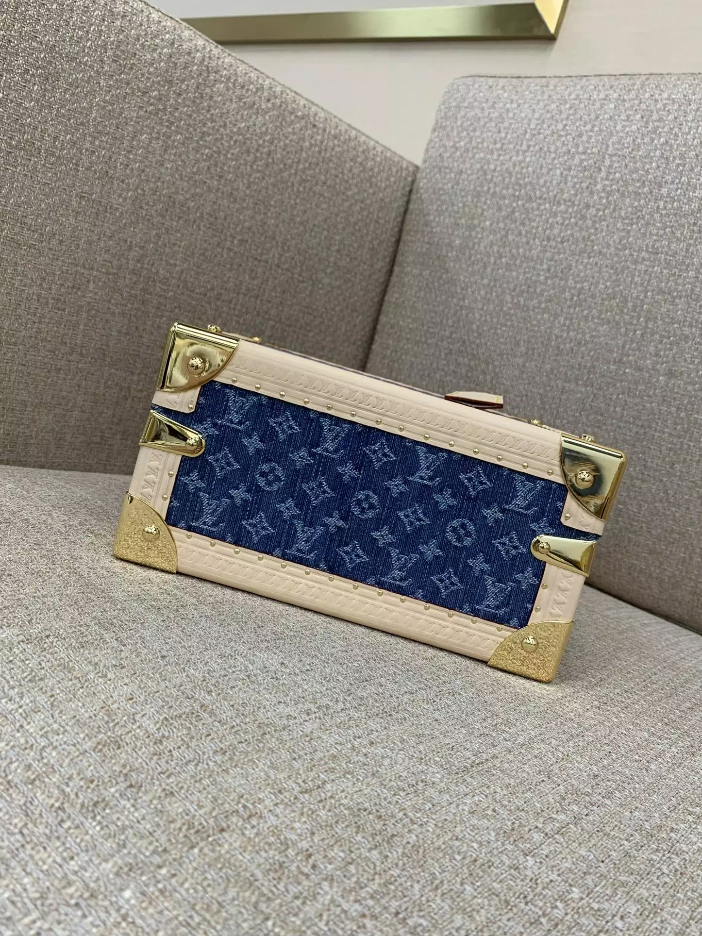 Petite Valise Monogram Denim Blue Canvas