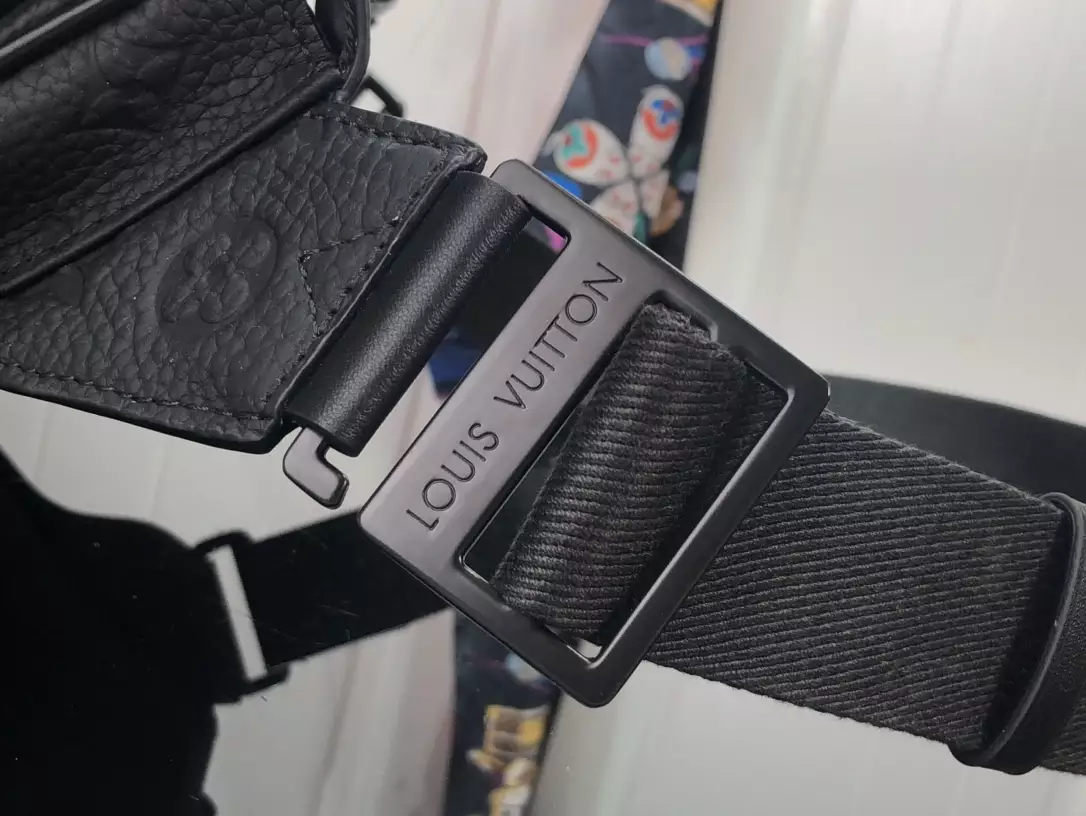 S Lock Sling Bag Monogram Black Taurillon Leather