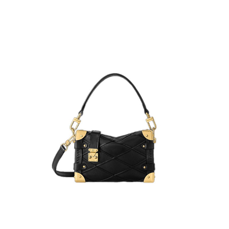 Side Trunk PM Malletage Black Leather