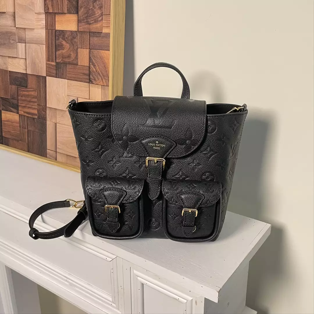 Backup Backpack Black Monogram Empreinte Leather
