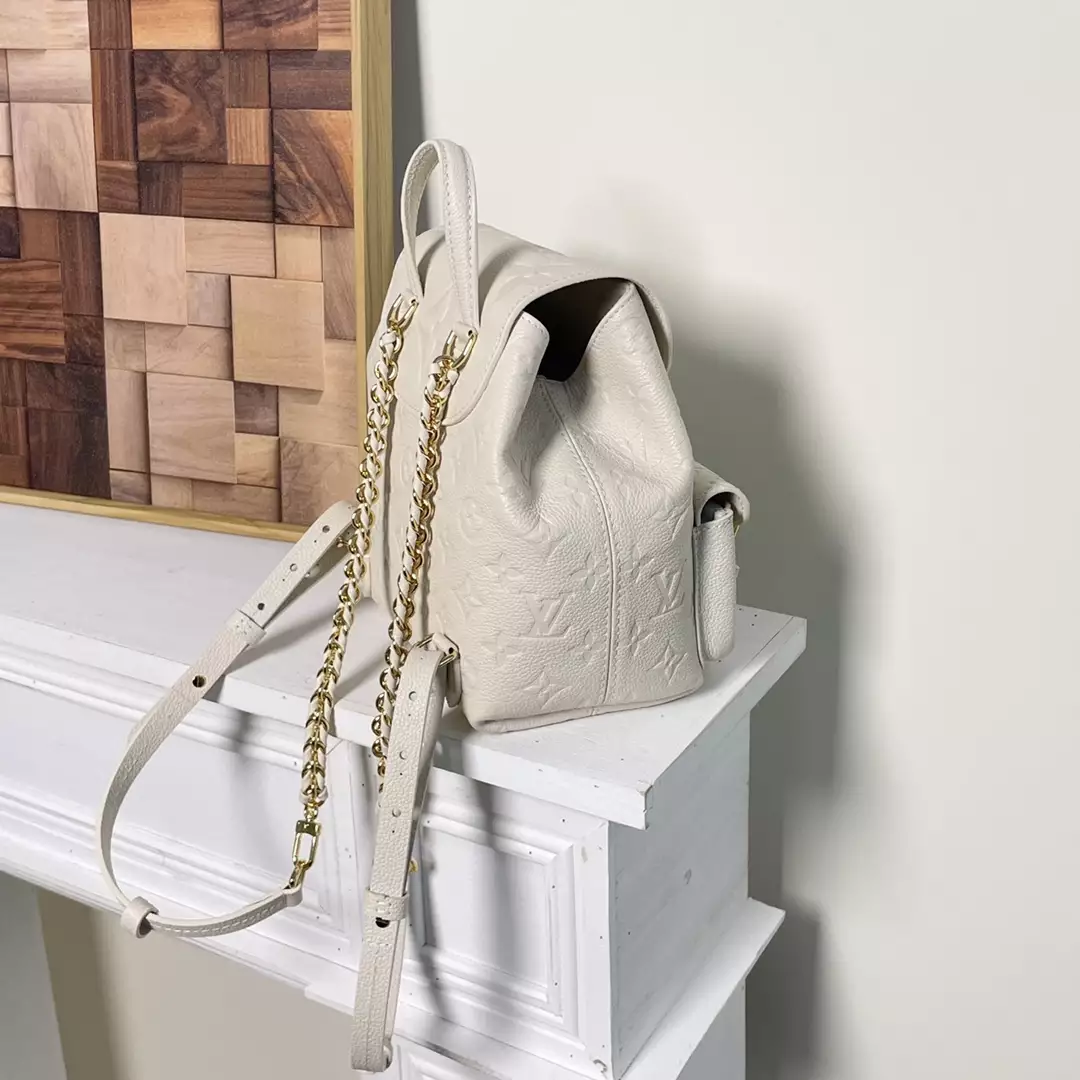 Backup Backpack Cream Monogram Empreinte Leather