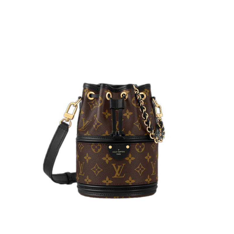 Canoé Bucket Bag Monogram Canvas Natural Cowhide Leather Trim