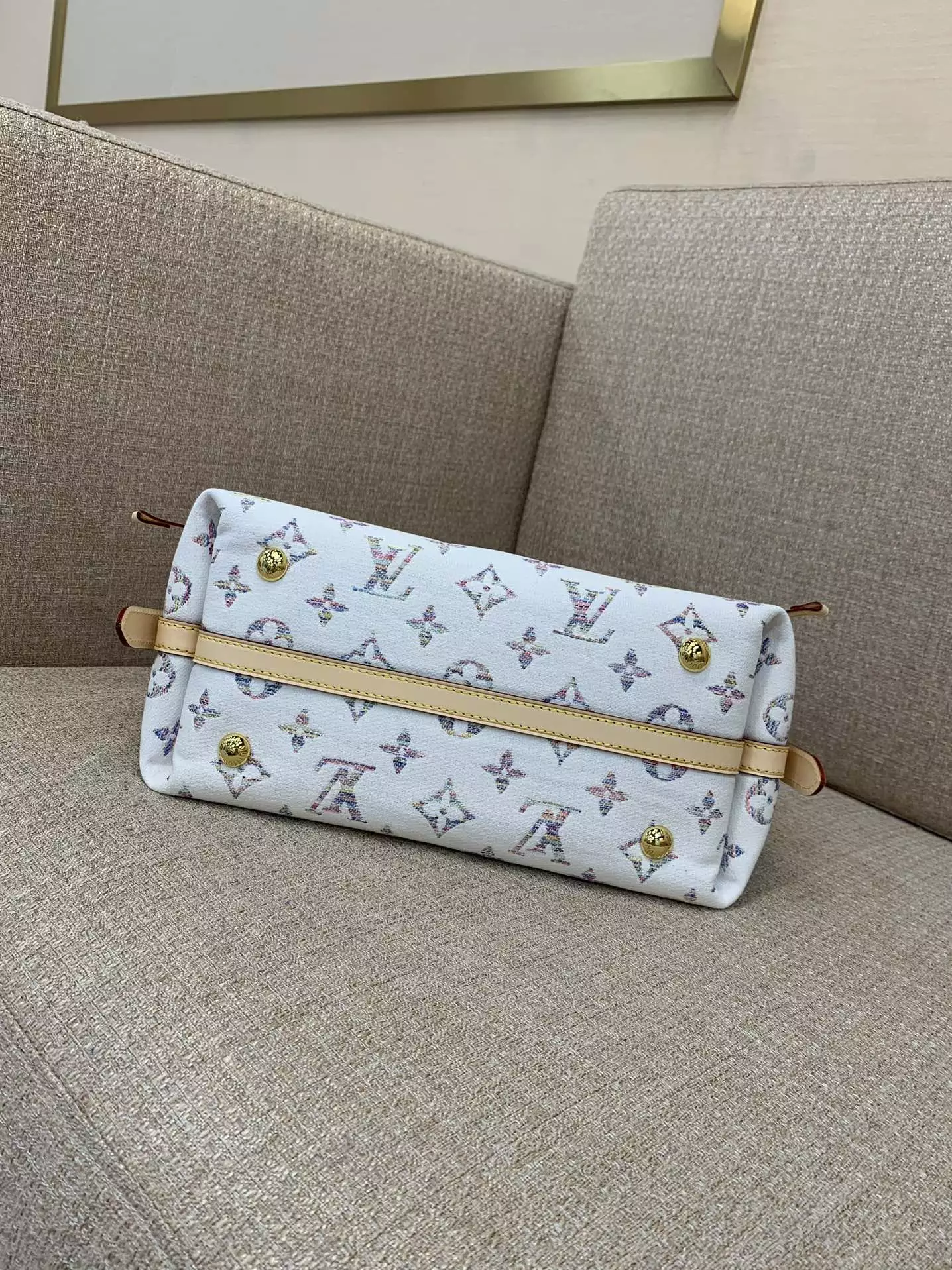 CarryAll PM Multicolor Beige Monogram Jacquard Fabric