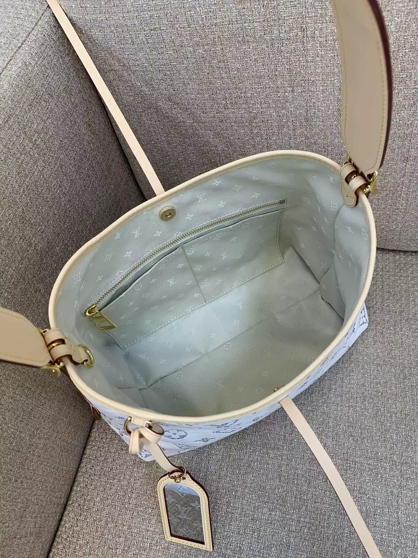 CarryAll PM Multicolor Beige Monogram Jacquard Fabric