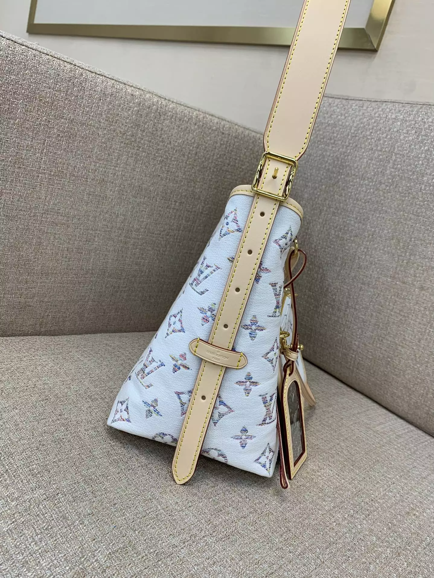 CarryAll PM Multicolor Beige Monogram Jacquard Fabric