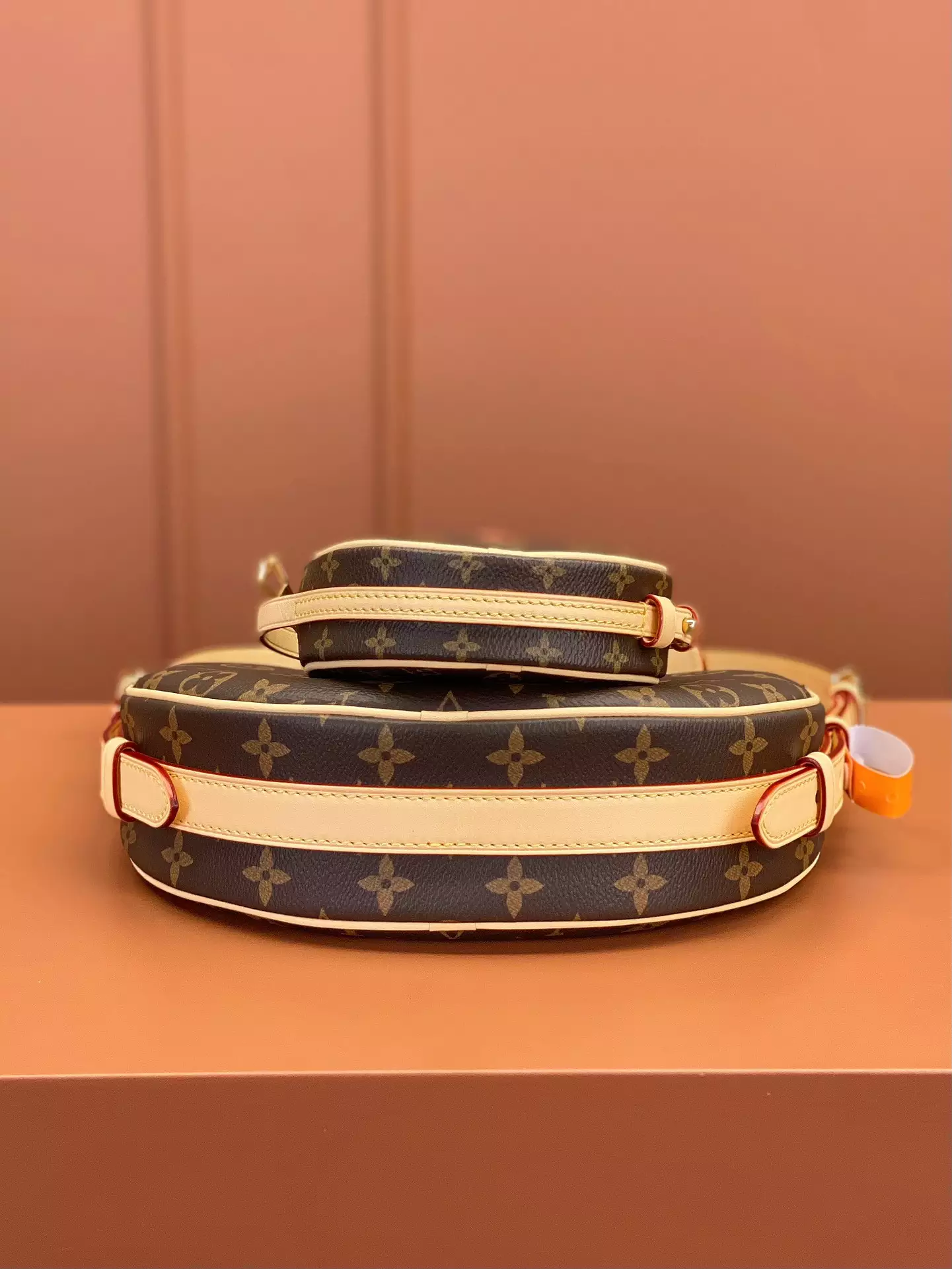 Croissant MM Monogram Canvas Natural Cowhide Leather Trim