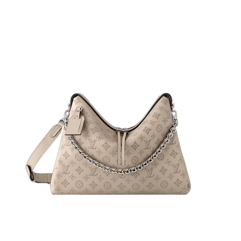 Hand It All MM Galet Gray Mahina Calfskin