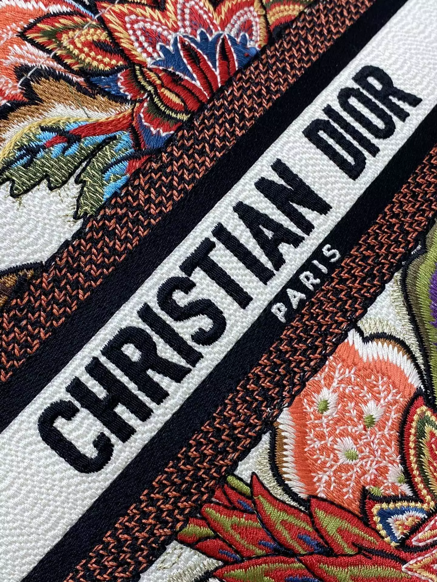 Hat Basket Bag Natural Multicolor Albero Della Vita Embroidery