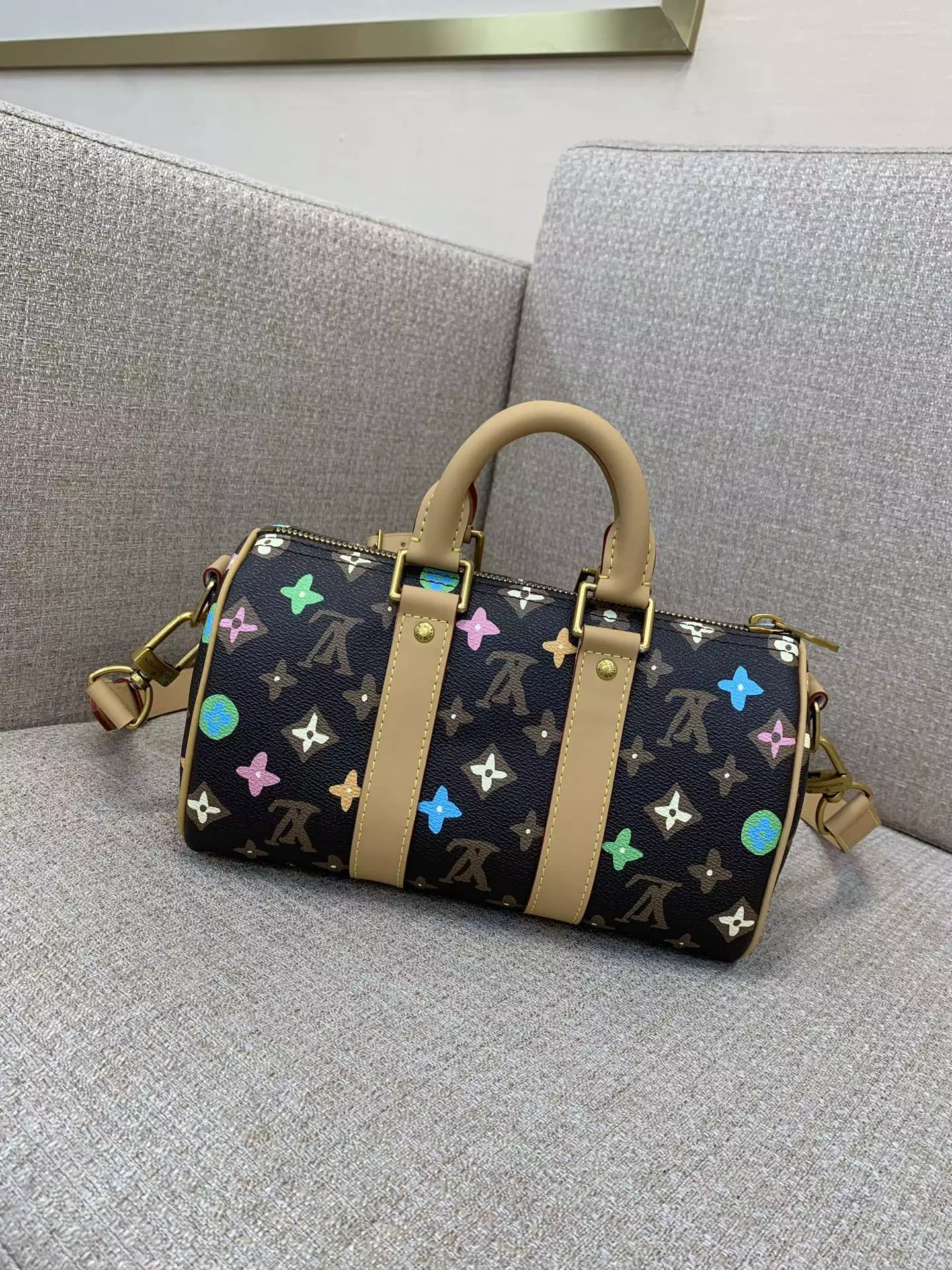 Keepall Bandoulière 25 Chocolate Monogram Craggy Canvas